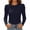 #2Navy, variant on MYAOYINo Boundaries Womens Ribbed Knit Puff Sleeve Top Crew Neck Fitted Long Sleeve Shirt