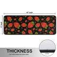 thumbnail image 5 of Kitchen Rugs Sets Of 2,Red Strawberry Plants Fruit Pattern Black Pattern Anti Fatigue Kitchen Mat Rugs Non Slip Washable,Decorative Kitchen Floor Mats for Kitchen,Sink,Laundry,17"x47"+17"x47", 5 of 5