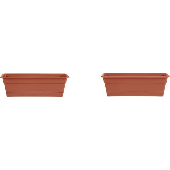 Bloem, Terra DCBT24-46 Dura Cotta Plant Window Box, 24-Inch Pack of 2
