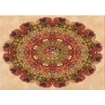 thumbnail image 1 of Ahgly Company Machine Washable Indoor Rectangle Transitional Yellow Orange Area Rugs, 5' x 8', 1 of 7