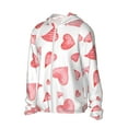 thumbnail image 2 of Balery Pink Hearts Men's Women's UPF 50+ Sun Protection Lightweight Hoodie Performance Long Sleeve Shirt for Fishing Running-XX-Large, 2 of 9