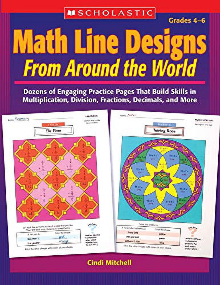 Math Line Designs from Around the World Grades 4-6: Dozens of Engaging Practice Pages That Build Skills in Multiplicatio, (Paperback)