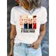 thumbnail image 1 of Camiseta Básica para Mujer Verano TranspirableChic Portrait Print Women's T-Shirt - Casual Crew Neck, Short Sleeve, Stretchy Polyester Blend, Machine Washable - Perfect for Summer & Casual AttireFat, 1 of 6
