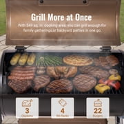 Z GRILLS Grill Elite ZPG-550B4 549 sq.in Wood Pellet Grill & Smoker, Latest PID 3.0 Controller, 2 Meat Probes, Auto Temperature Control, 8 in 1 BBQ- Bronze