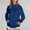 Blue, variant on Brondbend Hoodie Sweatshirt for Women Pullovers Women Mock Neck Long Sleeved Solid Color Pocket Fashion Top with Drawstring Loose Fit Fall Winter Party Work Casual Top (Blue)