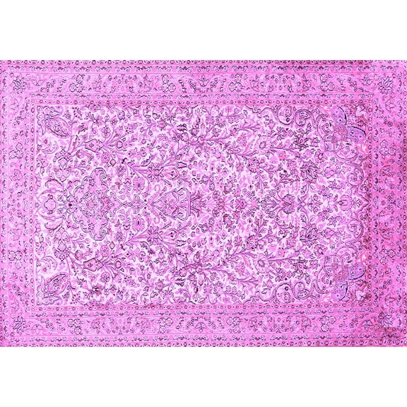 Ahgly Company Indoor Rectangle Persian Purple Traditional Area Rugs, 5' x 7'