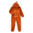 thumbnail image 2 of Halloween Jumpsuit Pajamas,Cozy Halloween Sleepwear,Halloween Matching Family Loungewear,Fleece Pumpkin Hooded Jumpsuit Cozy Sleepwear Family Matching Loungewear Halloween Autumn Pajamas,11-12Y, 2 of 6