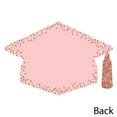 Big Dot of Happiness Rose Gold Grad - Shaped Thank You Cards