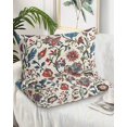 thumbnail image 2 of Boho Floral Pillow Covers King Size 2 Pack, Blue Red Flower Vintage Petals Branch Leaf Soft Bed Throw Pillowcases Breathable Cooling Long Lumbar Body Pillow Sham Cover for Bed Sofa 20''x36'', 2 of 7