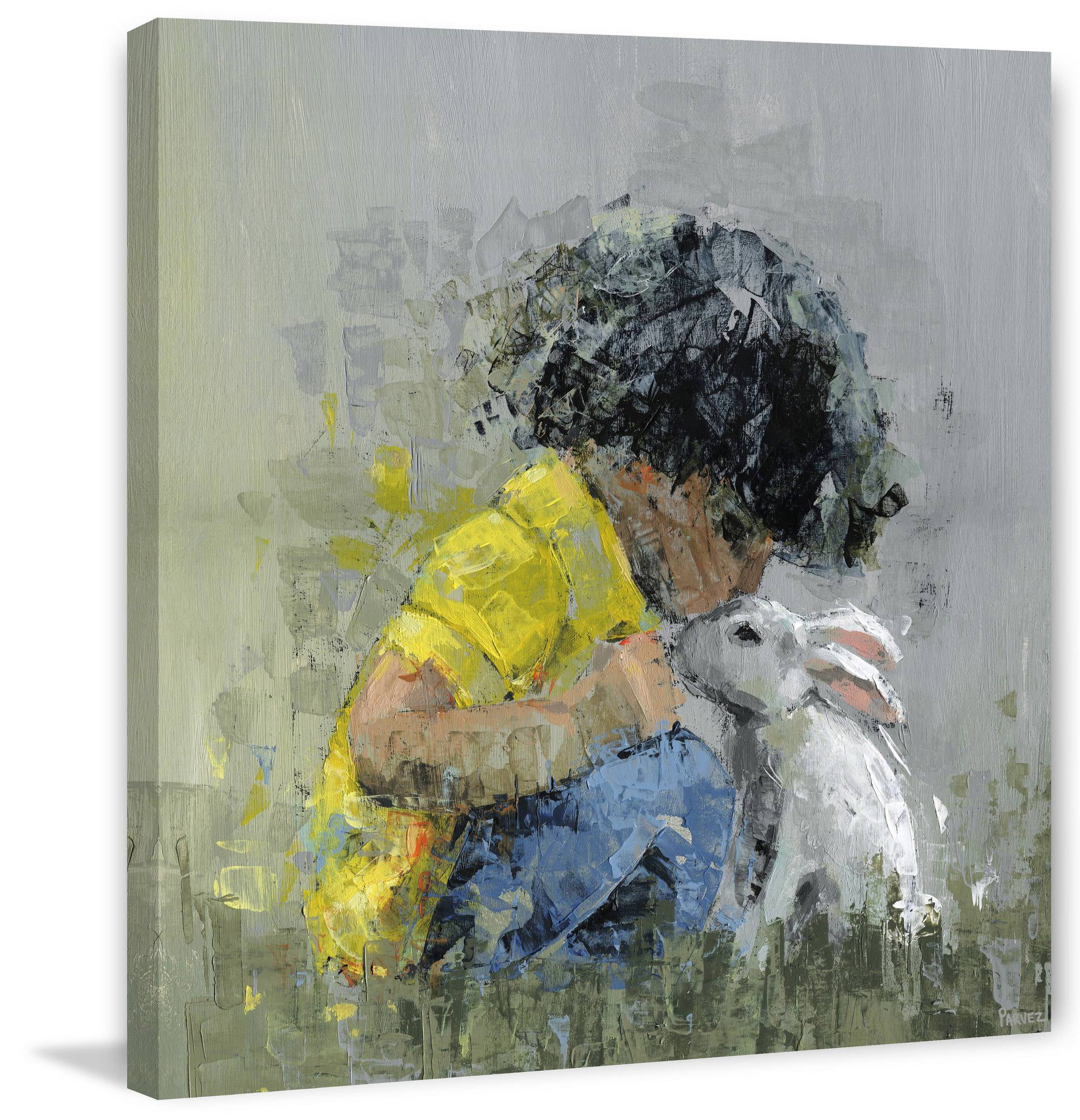 Parvez Taj Loving Bunny II Canvas Wall Art