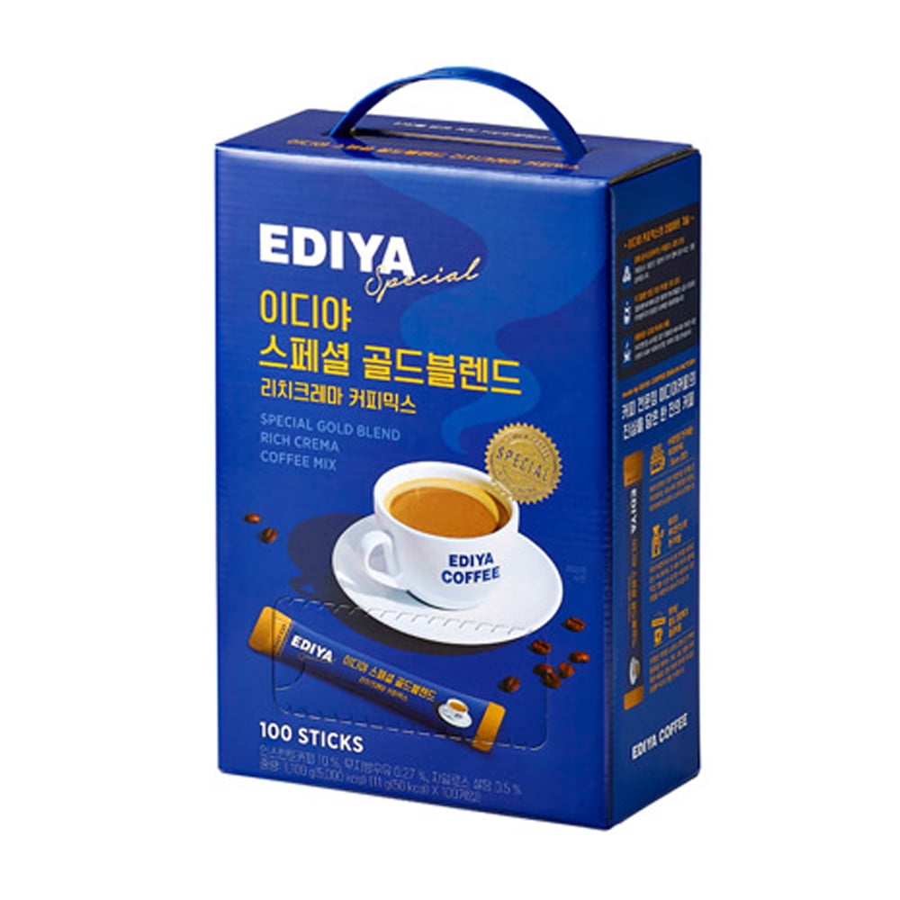 Ediya Special Gold Blend Rich Crema Coffee Mix 100 Sticks - Walmart.com