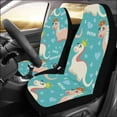 thumbnail image 2 of ZHANZZK Set of 2 Car Seat Covers Cartoon Elephant Universal Auto Front Seats Protector Fits for Car,SUV Sedan,Truck, 2 of 4