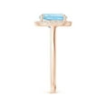 thumbnail image 3 of ANGARA Natural Rectangular 1.85 ct Aquamarine Cathedral Style Cocktail Ring in 14K Rose Gold for Women (Size-9x7mm) | March Birthstone, Anniversary, Jewelry Gift for Women | Natural Aquamarine Ring, 3 of 9