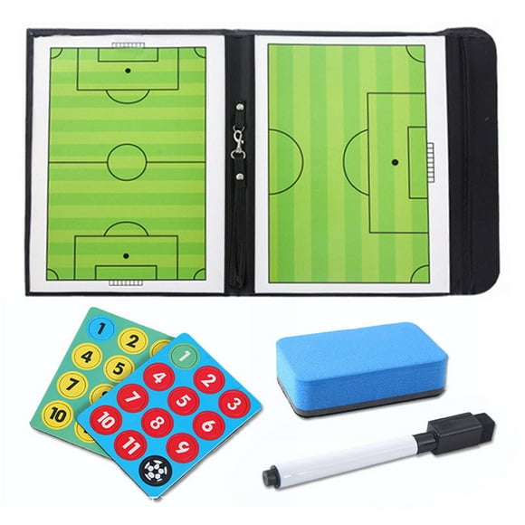 Portapapeles de atrenador de fútbol, Tablero de Abrenamiento retro retro plegable de doble Cara competencia