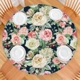 thumbnail image 2 of Round Fitted Tablecloth with Elastic Edges Fits 36"-44" Round Tables Pioneer Colorful Floral Waterproof Table Cover Washable Indoor and Outdoor for Party Kitchen Dinner Banquet Patio Picnic, 2 of 7