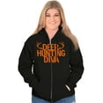 thumbnail image 4 of Deer Hunting Diva Antler Season Zip Hoodie Sweatshirt Women Brisco Brands S, 4 of 5