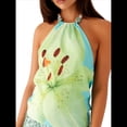 thumbnail image 3 of Top Corto Sin Mangas con Cuello Halter Y2K para Mujer, Estampado Floral, Espalda Abierta, Estilo Urbano de Verano Verde M, 3 of 10