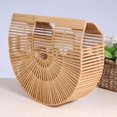 thumbnail image 4 of Bolsa Borse da donna in bambù, fatte a mano, per le vacanze al mare, tote/semi-cerchio-201938.03, 4 of 9
