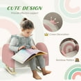 thumbnail image 3 of Qaba Kids Rocking Chair,Princess Crown Toddler Chair,Children'S Armchair Rocker with Rainbow Backrest for Bedroom,Playroom,Pink,Pink Wood Furniture Youth Kids Baby Furniture, 3 of 8