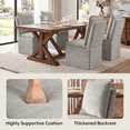 thumbnail image 6 of Usaint Upholstered Dining Chair with Casters and Storage, Fabric Chair for Dining Room, Home Office and Living Room, Set of 2, Light Gray, 6 of 7