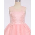 thumbnail image 5 of IBTOM CASTLE Flower Girl Formal Maxi Wedding Dress Floral First Communion Easter Ball Gown Tween Pageant Junior Bridesmaid Dresses 9-10 Years Pink, 5 of 7