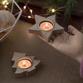 thumbnail image 5 of Vikakiooze Christmas Decorations Christmas Wooden Snowflake Candlestick Window Table Decoration Ornaments Scene Setting, 5 of 5