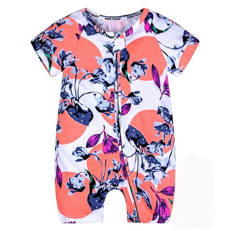 

atinetok Kids Clothes Baby Spring Printed Short Sleeves Jumpsuit Thin Crawler Functional Pockets for Practicality Slim Effect for a Flattering Fits Religious Ceremonies or Gatherings