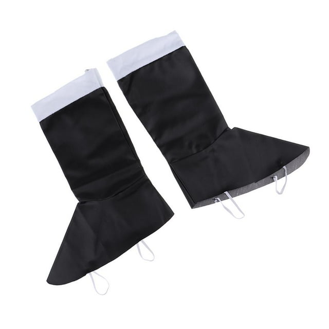 BELOVING Black Santa Boot Top Covers Fancy Dress Accessory For Christmas Party - Black, Adult