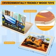 thumbnail image 3 of Puzles de madera para vehículos LACCHOUFEE para niños de 3 a 5 años, paquete de 4, 3 of 7