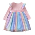 thumbnail image 5 of Splozh Toddler Sweater Dress for Girls Cute Soft Fall Winter Long Sleeve Princess Holiday Party Dress Toddler Birthday Dress Winter Princess Dress for Girls,Pink,2-3 Years, 5 of 8