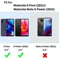 thumbnail image 2 of Xhy Moto G Pure Case, Moto G Power 2022 Case Military Grade Full Body Multilayer Drop Shock Protection 3 in 1 Rugged Durable Detachable for Motorola G Pure Phone, Motorola G Power 2022 Phone- Black, 2 of 8