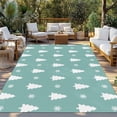 thumbnail image 2 of Christmas Trees Outdoor Rug for Patio/Deck/Porch, Non-Slip Large Area Rug 6 x 9 Ft, Xmas Snowflakes Winter Pine Tree Green Indoor Outdoor Rugs Washable Area Rugs, Reversible Camping Rug Carpet Runner, 2 of 8