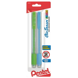 Pentel Clic Eraser Grip, Retractable Eraser, Blue Barrel, Box of 12 (ZE22C)