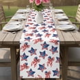 thumbnail image 4 of American Flag Table Runner 72 Inches, 250 Anniversary Freedom Veteran Day Firework Bed Runner Dresser Scarves Tabletop for Indoor Outdoor Parties/Ceremony/Banquet, 14" x 72", 4 of 9