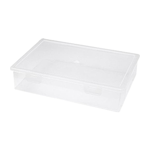 Organizador de Archivos Plástico, Caja Almacenamiento Cuadrada Transparente, Almacenamiento, M