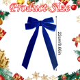 thumbnail image 3 of Velvet Bow Hair Clips, 8.66-Inch Long Tail Ribbon Barrettes for Girls and Women, Large Hair Bows for Ponytails, School, Parties, Weddings and Winter Styling, 3 of 7