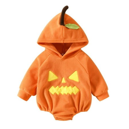 

Fesfesfes Newborn Infant Boys Girls Jumpsuit Halloween Long Slevee Hooded Romper Clearance Under $10