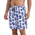 thumbnail image 2 of Balery Blue Vases Traje de Baño Estilo Hawaiano para Hombre, Shorts de Secado Rápido con Bolsillos-Medium, 2 of 6