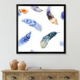 thumbnail image 3 of Designart 'Colourful Boho Feather Set On White VII' Bohemian & Eclectic Framed Art Print, 3 of 4