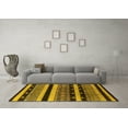 thumbnail image 3 of Ahgly Company Machine Washable Indoor Rectangle Solid Yellow Modern Area Rugs, 2' x 4', 3 of 4