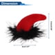 thumbnail image 4 of Accesorios para Casco de Motocicleta Decoración Cuernos Demonios Rojos con Pelaje Negro para Cascos de Motocicleta Bicicleta Esquí Stickers Rojos Negros 1 Juego, 4 of 6