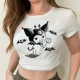 thumbnail image 1 of Top corto Kawaii Kuromi de dibujos animados para mujer, camiseta recortada Sanrio Kuromi, camiseta de Manga, camiseta estampada, ropa de calle, camisetas para mujer, 1 of 7