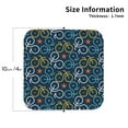 thumbnail image 2 of Honeii Bicycle Colorful print Leather Coaster Set of 4, ideal for safeguarding your furniture from drinks spills and effortless cleanup-Square, 2 of 6