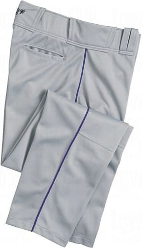 Rawlings Youth Baseball Plated Piped Pants 100% Polyester YPRO150P Long Pant 