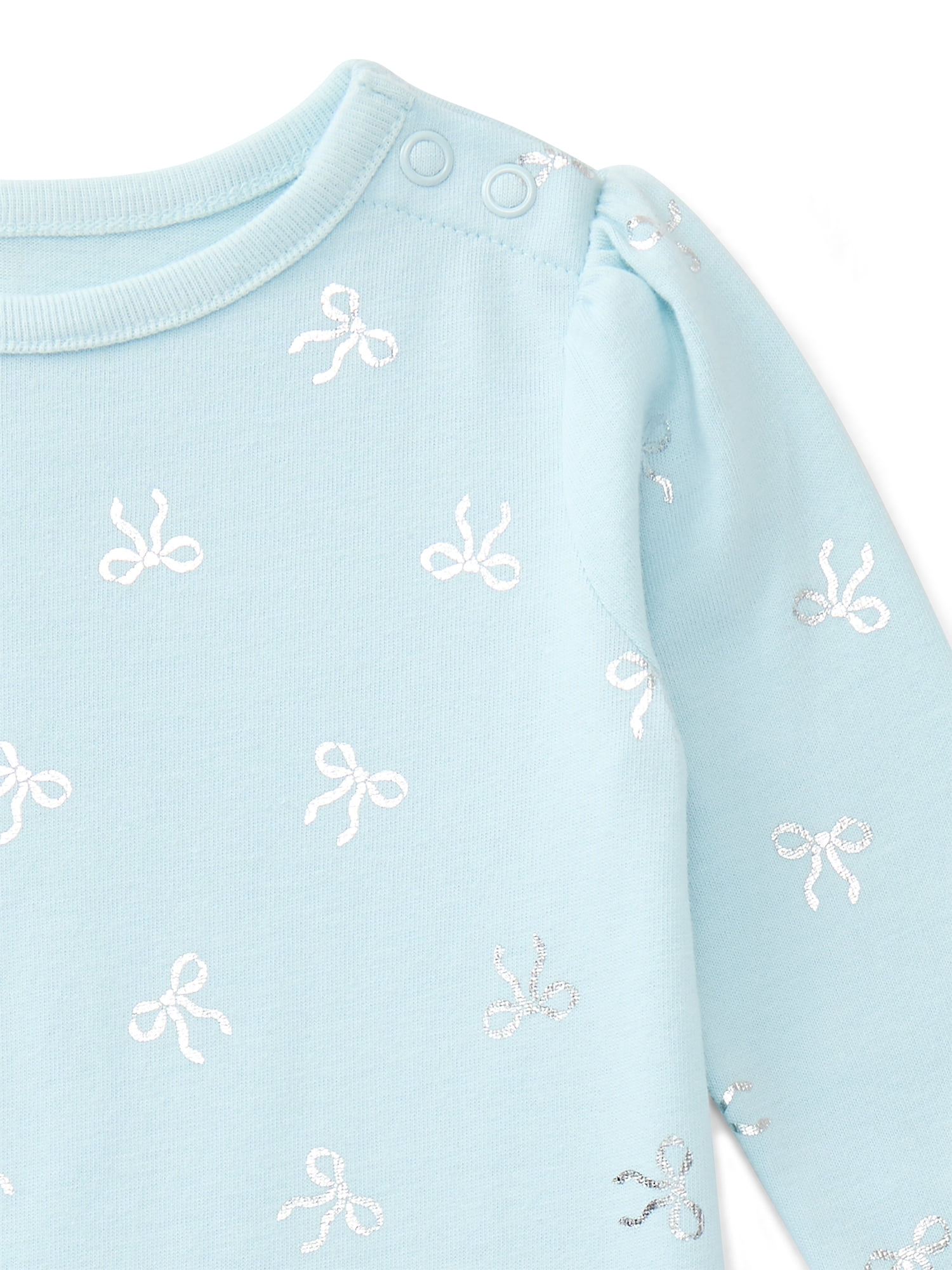 Garanimals Baby Girls Printed Bodysuit with Long Sleeves, Sizes 0M-24M
