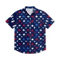 thumbnail image 5 of Hogleaql Men's 4th Of July Shirt 4th Of July American Flag Print Short Sleeve Patriotic Shirts Collared Button Down Trendy Summer Beach Workout Outfits Watermelon Red 4XL, 5 of 6