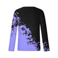 thumbnail image 2 of Tawop Tshirts Shirts for Men Crew Neck Long Sleeve Pullover Graphic Workout Casual Purple 4XL, 2 of 5