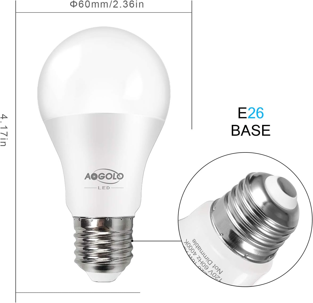 FEFEFW-A19 9W LED Light Bulb, 6 Pcs, Warm White 2700K, 60 Watt Equivalent, Efficient LED Bulbs,810 Lumens, E26 Medium Screw Base, Non Dimmable, LED Lights for Home