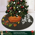 thumbnail image 6 of Coolnut Thanksgiving Tree Skirt Pumpkin Xmas Tree Skirt, Floor Door Round Mat Decorations for Holiday Party Home Christmas Day Ornaments,35.4", 6 of 6