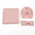 thumbnail image 5 of 3 Pack Baby Newborn Hats Set Knot Beanie Hats Soft for Infant Baby Girls Boys Caps 0-6 Months Pink 0-1 Years, 5 of 7